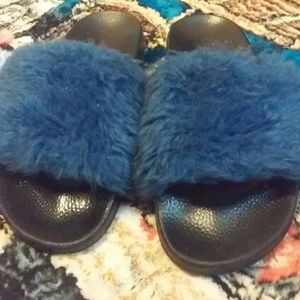 COPY - Blue furry slides